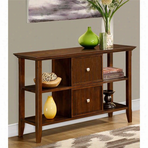Simpli Home Axell3-002 Acadian Console Table Ij Rich Tobac Co Brown