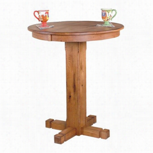 Sunny Desiggns 1165ro Sedona 36"" Round Pub Twble In Rustic Oak