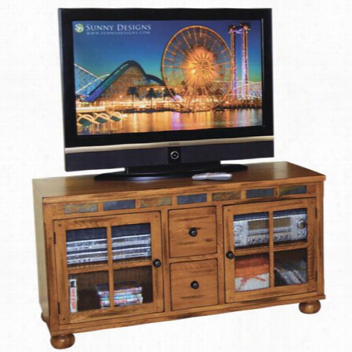 Sunny Designs 2753ro--52 Sedona 52&quit;" T Vconsole In Rustic Oak