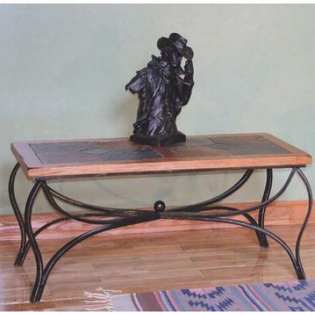 Sunny Designs 3125ro-c Sedona Slate/metal Coffee Table In  Countrified Oak