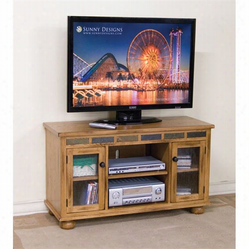 Sunny Designs 3359ro Sedoa 46"" Tv Console In Rustic Oak