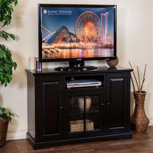 Sunny Designs 3474b-48 Aguna 48&q Uot;" Tv Console In Black