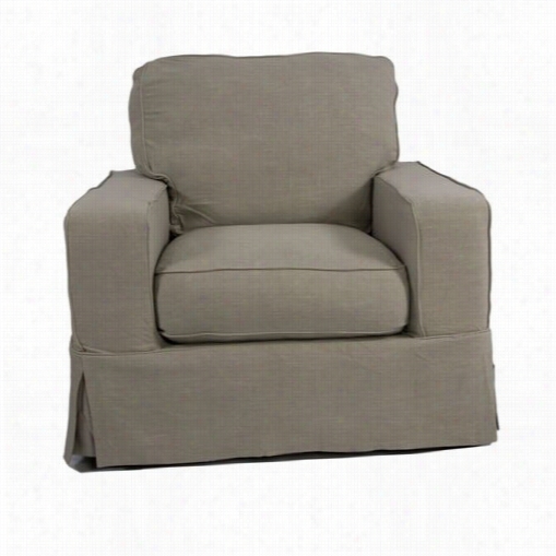 Sunset Trading Su-108520-466082 Amercana Slipcovered Chair In Linen