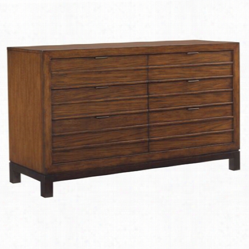 Tommy Bahama 536-222 Ocean Combine Palm Bay Dresser In Bali/dark Walnuf