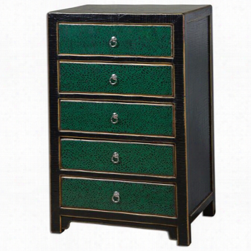 Uttermost 24359 Rago Accent Chest Im Black Crackle