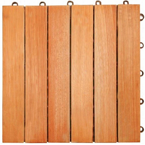 Vifah Vl96 Eucalyptus  6 Slat Interlocking Deck Tile Inteak