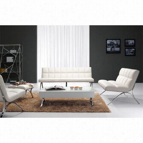 Vig Furniture Vgewf3085-wht Divani Casa Antimony Modern Leatherette Sofa Set In White