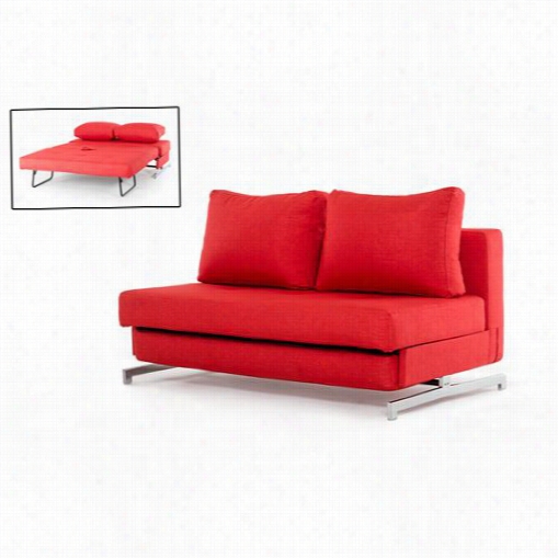 Vig Furniture Vgidjk043-3divani Casa Sepulveda Fabric Sofa Bed In Red