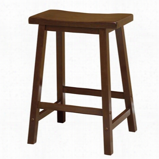 Winsome 94084 24"" Load Seat Stool In Antique W Alnut