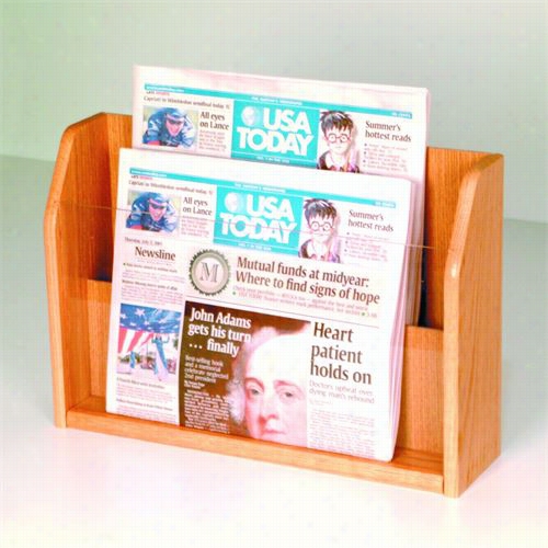 Wooden Mallet Pt-1 Cojtnertop 2 Pocket Newspaper Display