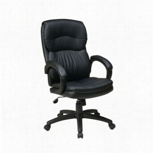 Worksmart Ec9320-ec3 High Back Eco Leather Executive Chair With Paded War