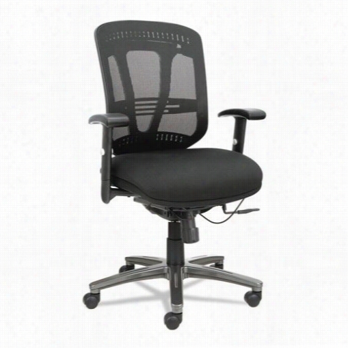 Alera Aleen4217 Eon Series Multifunction Wire Mechanism And Mid-back Mesh  Chair In Black