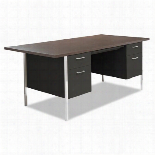 Alera Laesd7236 72""w Double Pedestal Steel Desk And Metal  Desk