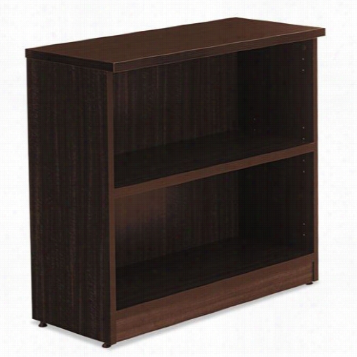 Alera Alvel26230es Valencia Ii Bookcase In Espresso With Two Shelf