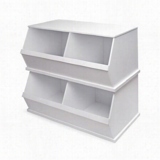 Persecute Baskets 97733 Two Bin Storage Cubby In Whitee