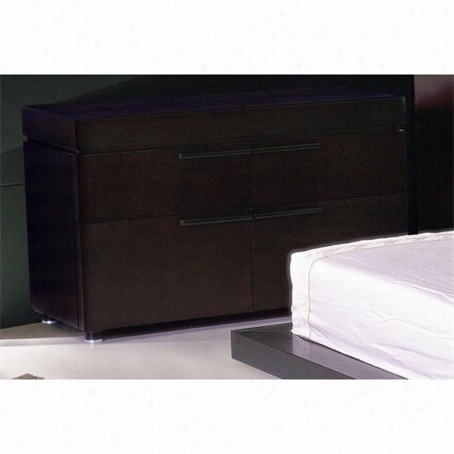 Beverly Hills Furniture Milano-dresser Milano Slide Top 4 Drawers Dresser In Espresso