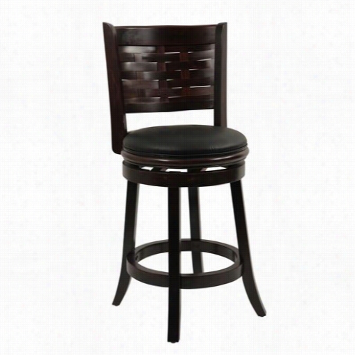 Boraam 48024 Sumatra 24"" Swivel Stool In Cappuccino