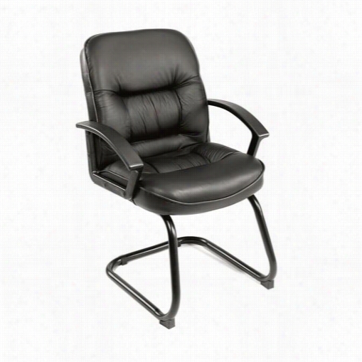 Boss Office Products B7309 Mid Back Leatherplus Guest Chair