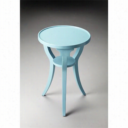 Butler 1328303 Masrerpiece Daltom Round Accent Table In Sky Blue