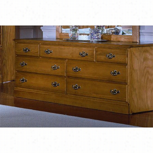 Carolina Furniture 235700 Caolina Oak 7 Drawer Triplle Drresser In Golden Oak