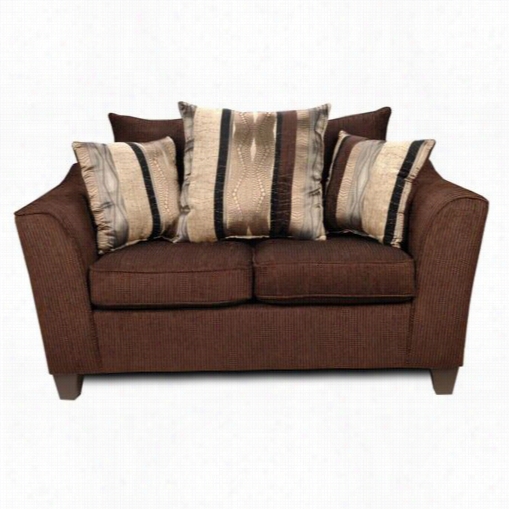 Chelsea Home Furniture 6950-l Lizzy Lovveseat  In Romance Brown