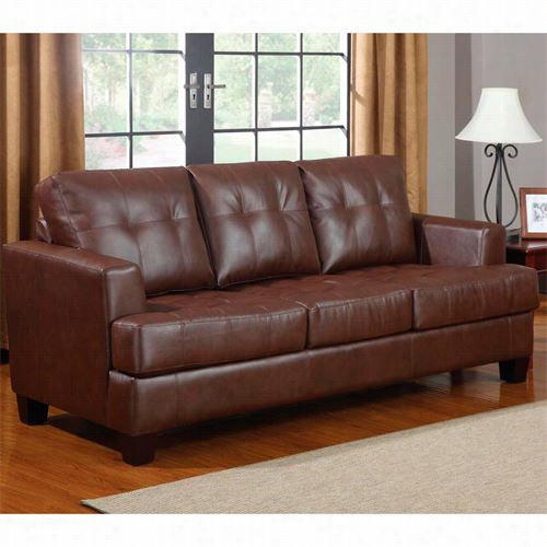 Coaster Furniture 504070 Samuel Sofa Sleeper In Dark Brwn