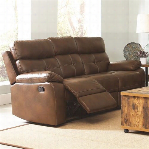 Coaster Furniture 601691 Damiano Motikn Sofa In Brown