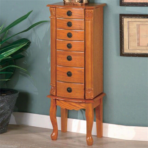 Coaster Furniture 900135 Jewelry Armoire In Classic Oak