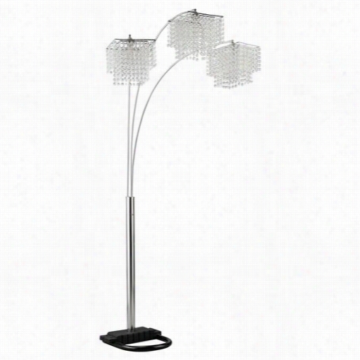 Coastter Furniture 9014484 Arc Floor Lamp With Poly Crystal Shadse