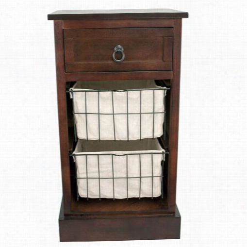 Decor  Therapy Fr1737 3 Drawer Storage In Walnut