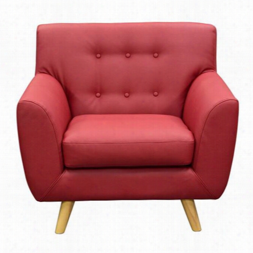 Diamond Sofa Csarlett Chrepu Scarlett Leatherette Accent Chair In Rouge Red