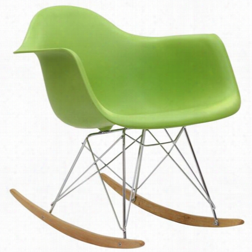 East End Imports Eei-1 47-grn Plastic Mmolded Rocking Chair In Green