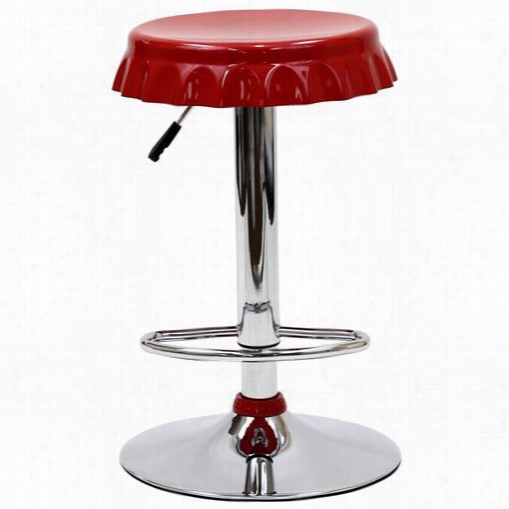 East End Imports Eei-84-red Soda Bottle Barstool In Red