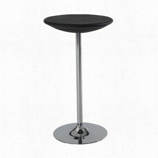 Globa L Furniture M219bt Bar Table In Black With Chrome Base