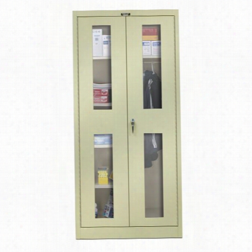 Hallowell 46c524sva 48w"" X 24d"" X 72h"" 400 Series Single Tier Twice Safety-view Door 1-wide As5embled Fixed Cobmination Cabinet