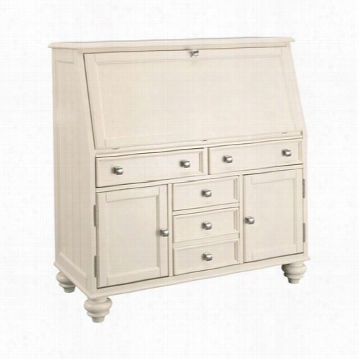 Hammary 920-945 Camden Light Desk With Drop Lid Work Station In White