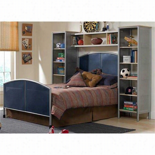 Hillsdale Furniture 1 178371bf Ws Univversal Youth Mesh Twin With Wall Storage Bed Set