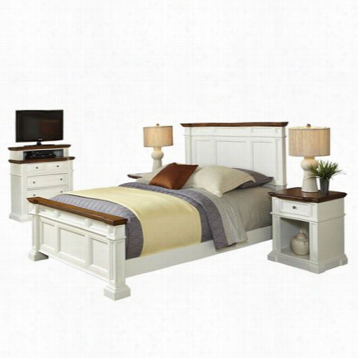 Home Styles 5002-6029 Americana King Bed, Two Night Stands And Media Chest