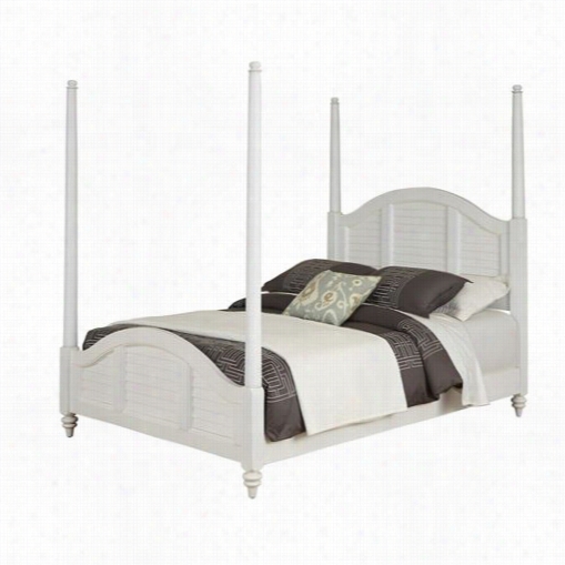 Home Styles 5543-520 Bermuda Queen Poster Bed In Brushed Wyite