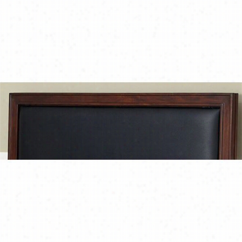 Home Styles 5546-601b Duet King/california King Panel Headboard  With Black Leather Inset In Rustic Cherry