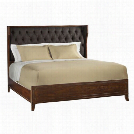 Hooker Furniture 5183-90666 Pailsade Upholstered Shelter King Bed With Carrbon Fabric