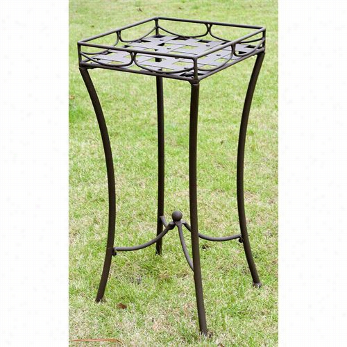 International Caravan 3560-rt-bn Santa Fe Iron Nqilhead Suit Plant Stand