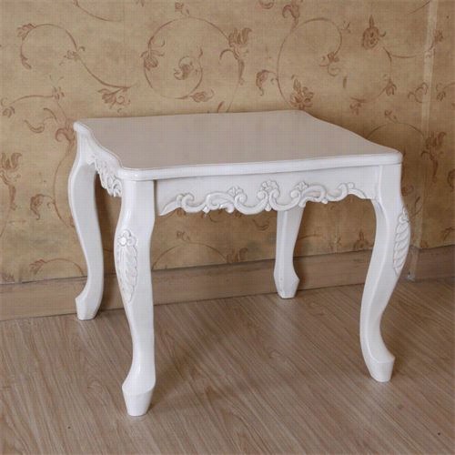 International Caravan 9362-aw Square Carved Wopd End Table