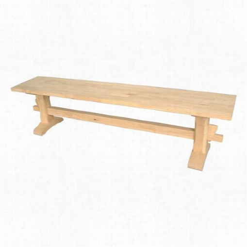 International Concepts Kbe-72 72""w Trestle Bench