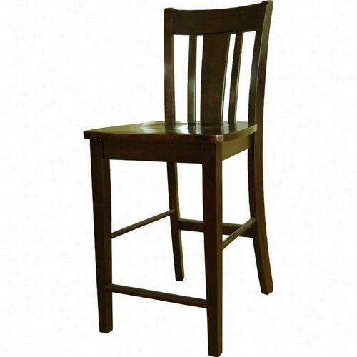 International Cconcepts S15-102 Dining Essentials 24&quoot;" San Remo Counterheight Stool Ni Java