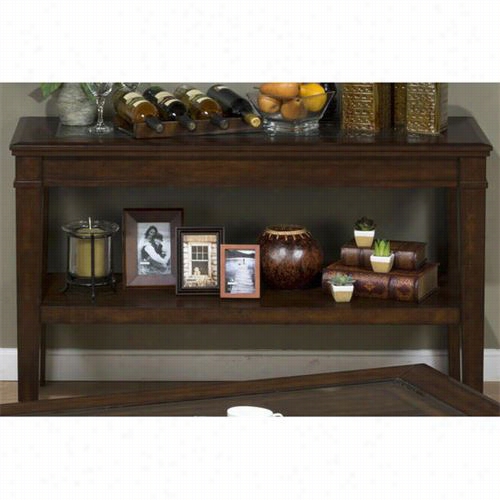 Jofran 334-4 Raissed Array Top Sofa Table In Lexingto Brown