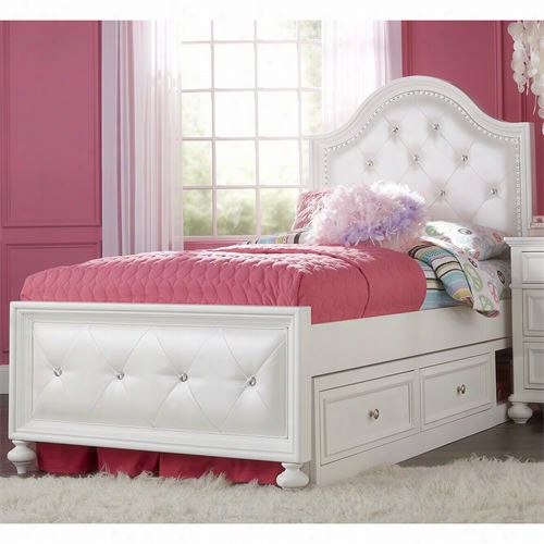 Legacy Clazsic Furniture 2830-4704k Madison Ful Lupholstred Bed In Natural White Painted