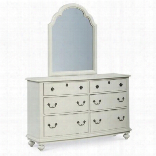 Legacy Classic Furniture 3830-0100-3830-1100 Wendy Bellissimo Dresser And Portrait Reflector In Morning Mist