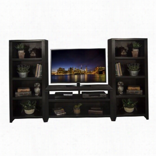 Legends F Rniture Ul1208.moc-ul3203.moc Urban Loft 48"" Tv Cart  With  Pair Bookcase Pier In Mocha