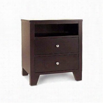 Lifestyle Solutions 500di-2d-nf-cp 500 Series 2drawers Nightstand In Cappuccino